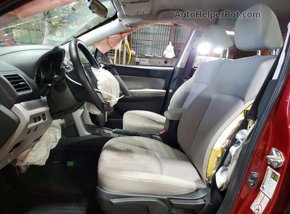 JF2SJABC2HH549443 2017 SUBARU FORESTER Burgundy წინა სალონის ხედი