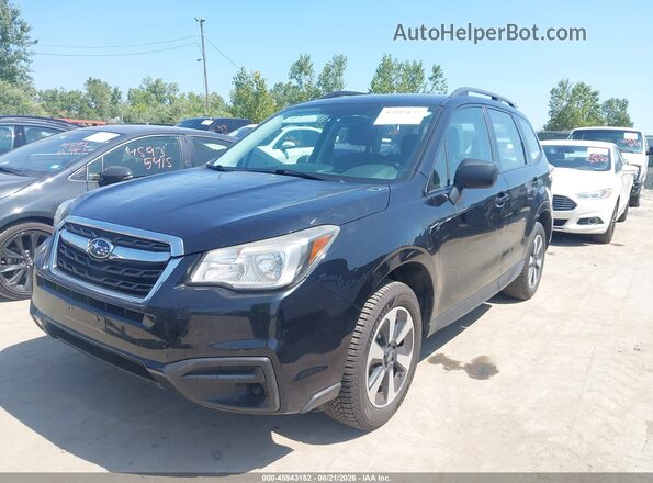 JF2SJABC3JH413537 2018 SUBARU FORESTER Black Առջևի ձախ երեք քառորդ տեսարան