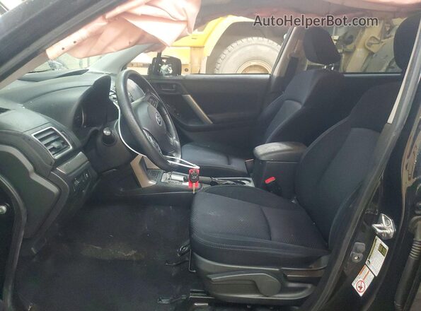 JF2SJABC6GH493991 2016 SUBARU FORESTER Black წინა სალონის ხედი