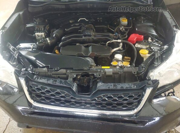 JF2SJABC6GH493991 2016 SUBARU FORESTER Black ძრავის განყოფილების ხედი