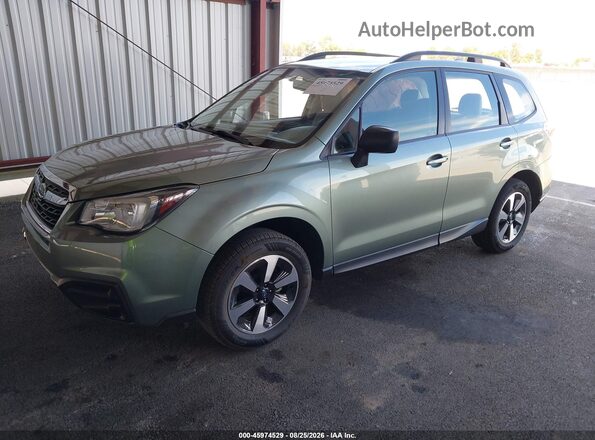 JF2SJABC6JH489303 2018 SUBARU FORESTER Green წინა მარცხენა ხედი სამი მეოთხედიდან