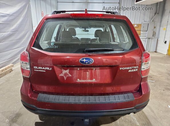 JF2SJABC7GH445139 2016 SUBARU FORESTER Бордовый Вид сзади