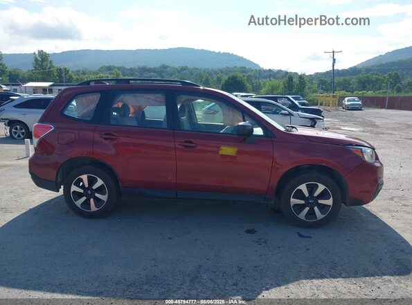 JF2SJABC7HH472889 2017 SUBARU FORESTER Red უკანა სალონის ხედი