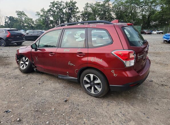 JF2SJABC7HH550409 2017 SUBARU FORESTER Burgundy Հետևի ձախ