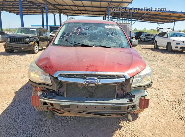 JF2SJABC8HH435947 2017 SUBARU FORESTER Burgundy Вид спереду