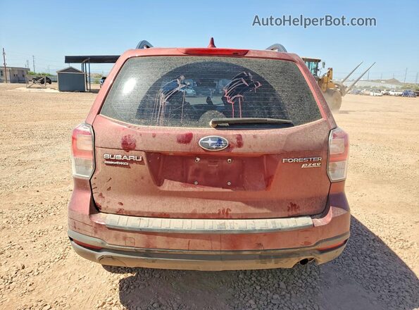 JF2SJABC8HH435947 2017 SUBARU FORESTER Burgundy Вид ззаду