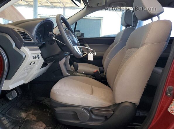 JF2SJABC8HH435947 2017 SUBARU FORESTER Burgundy Вид салону спереду