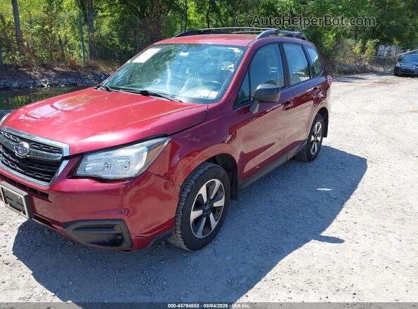 JF2SJABC9HH553957 2017 SUBARU FORESTER Burgundy Vista tres cuartos delantera izquierda