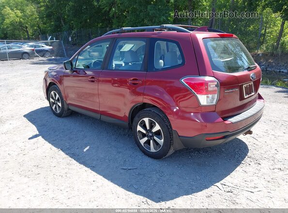 JF2SJABC9HH553957 2017 SUBARU FORESTER Burgundy Trasero izquierdo