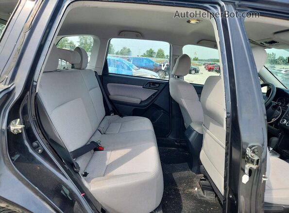 JF2SJABC9HH593052 2017 SUBARU FORESTER Charcoal უკანა სავარძლების ხედი
