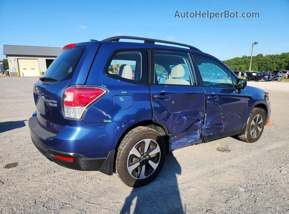 JF2SJABC9JH587256 2018 SUBARU FORESTER Blue უკანა ხედი