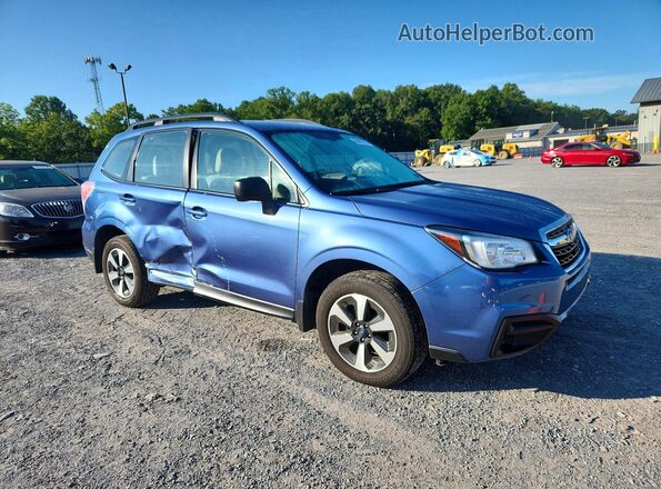 JF2SJABC9JH587256 2018 SUBARU FORESTER Blue წინა პანელის ხედი