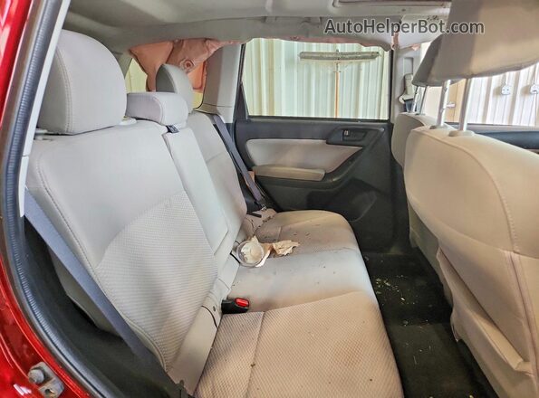 JF2SJADC1GH487917 2016 SUBARU FORESTER Red Rear seats view
