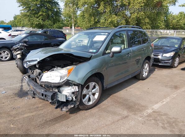 JF2SJADC4GH401337 2016 SUBARU FORESTER Green Առջևի ձախ երեք քառորդ տեսարան