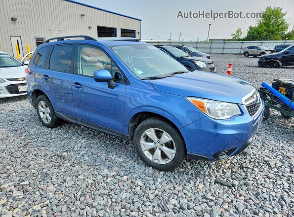 JF2SJADC4GH479844 2016 SUBARU FORESTER Blue Przód prawy