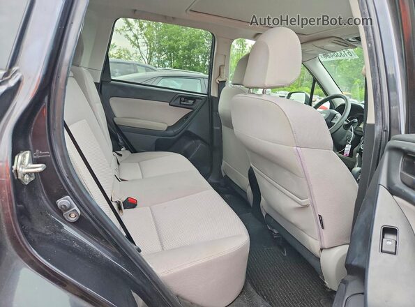 JF2SJADC6GH543348 2016 SUBARU FORESTER Charcoal უკანა სალონის ხედი