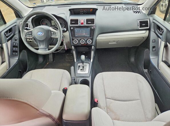 JF2SJADC6GH543348 2016 SUBARU FORESTER Charcoal წინა პანელის ხედი