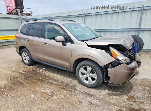 JF2SJADC8GH557980 2016 SUBARU FORESTER Желто-коричневый Передняя правая четверть