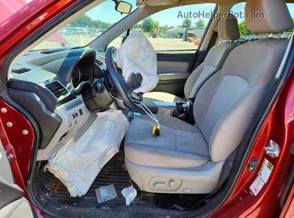 JF2SJADC9GH460237 2016 SUBARU FORESTER Burgundy Widok wnętrza z przodu