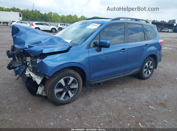 JF2SJAEC2JH489830 2018 SUBARU FORESTER Blue Przód lewy