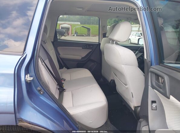 JF2SJAEC2JH489830 2018 SUBARU FORESTER Blue Widok naklejki z numerem VIN