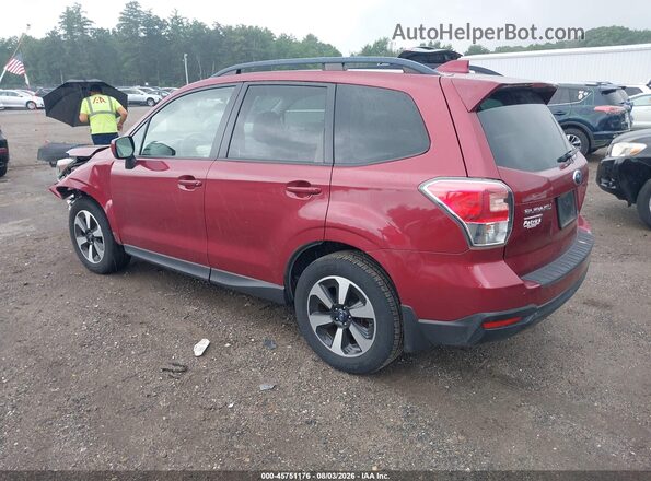 JF2SJAEC3JH444203 2018 SUBARU FORESTER Красный Задняя левая четверть