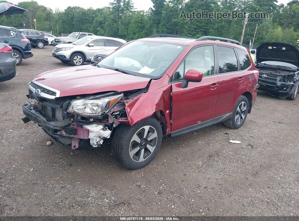 JF2SJAEC3JH444203 2018 SUBARU FORESTER Красный Передняя левая четверть