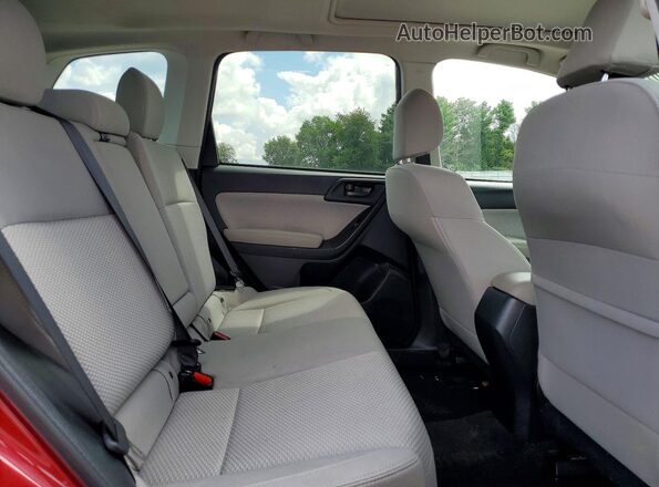 JF2SJAEC5JH588304 2018 SUBARU FORESTER Red უკანა სავარძლების ხედი