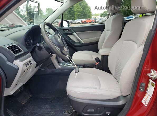 JF2SJAEC5JH588304 2018 SUBARU FORESTER Red წინა სალონის ხედი