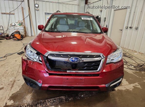 JF2SJAEC6JH565954 2018 SUBARU FORESTER Red Դիմացի տեսք