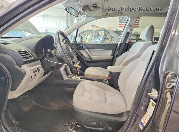 JF2SJAEC9HH492153 2017 SUBARU FORESTER Gray წინა სალონის ხედი