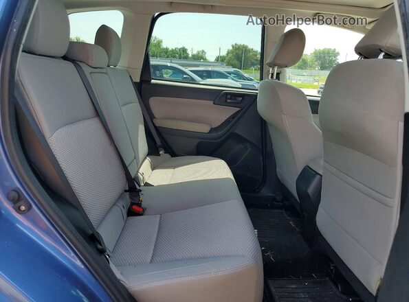 JF2SJAEC9JH430175 2018 SUBARU FORESTER Blue უკანა სალონის ხედი