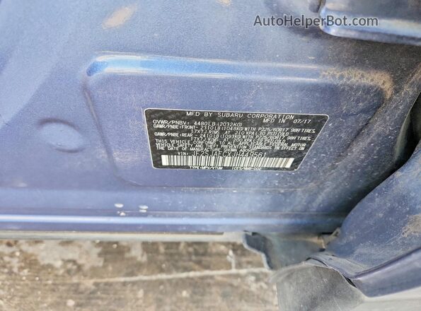 JF2SJAECXJH449561 2018 SUBARU FORESTER Blue Սալոնի 360 աստիճան տեսք