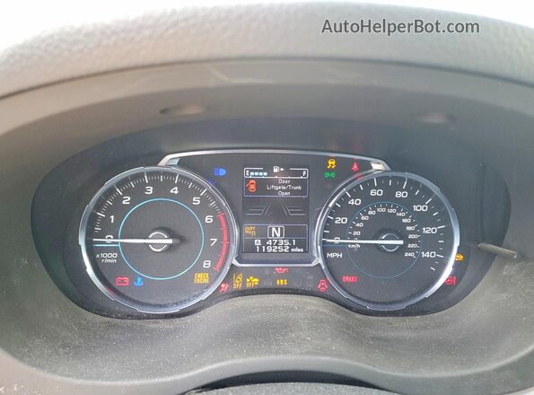 JF2SJAGC0HH495987 2017 SUBARU FORESTER Gray ხელსაწყოთა პანელის ხედი
