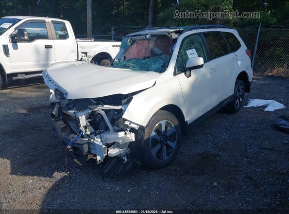 JF2SJAGC1JH613406 2018 SUBARU FORESTER White Przód lewy