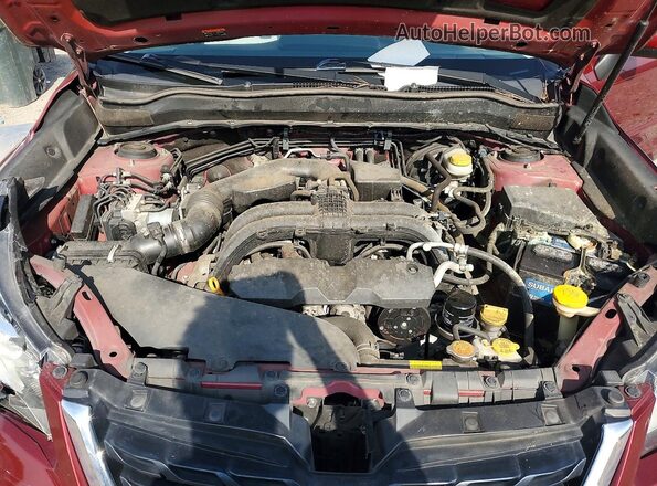 JF2SJAGC4JH573984 2018 SUBARU FORESTER Burgundy ძრავის განყოფილების ხედი