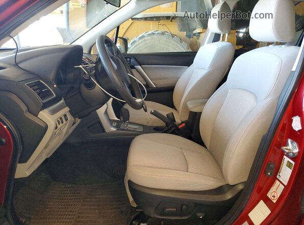 JF2SJAGC5JH583102 2018 SUBARU FORESTER Red Widok wnętrza z przodu