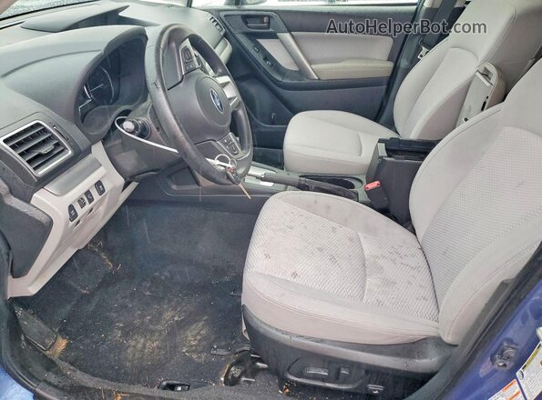 JF2SJAGC7HH554033 2017 SUBARU FORESTER Blue წინა სალონის ხედი
