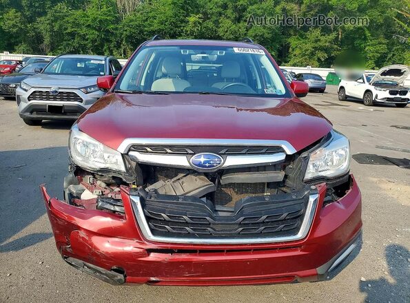 JF2SJAGCXJH523770 2018 SUBARU FORESTER Red Դիմացի տեսք