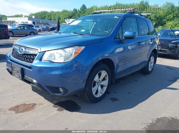 JF2SJAHC0GH437357 2016 SUBARU FORESTER Blue Առջևի ձախ երեք քառորդ տեսարան