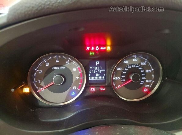 JF2SJAHC6GH401673 2016 SUBARU FORESTER Red Սարքավորումների վահանակի տեսք