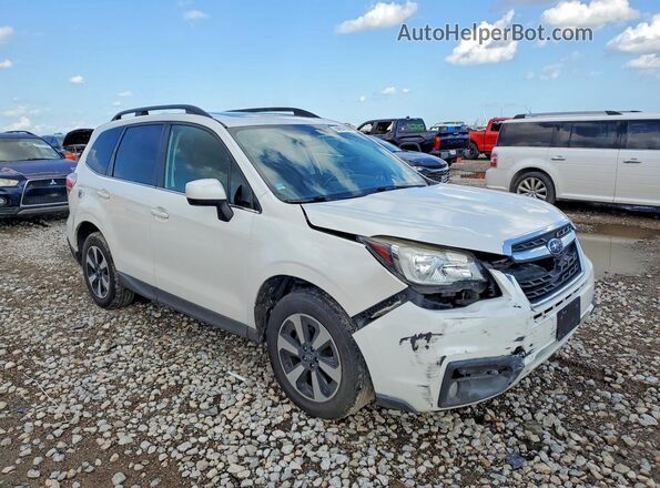 JF2SJAJC1JH486147 2018 SUBARU FORESTER White Передня права чверть