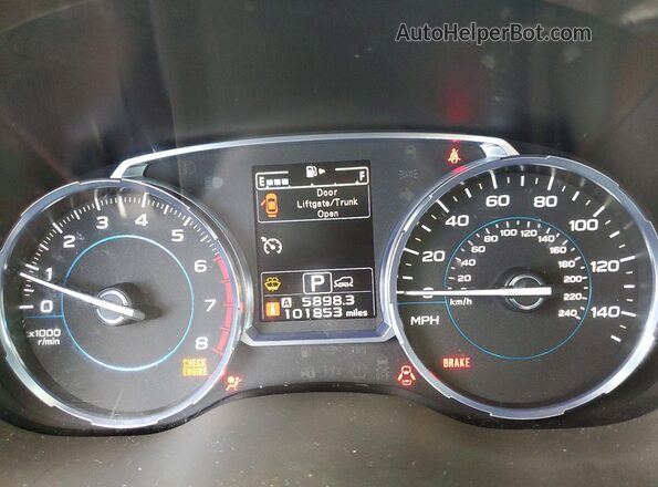 JF2SJAJC1JH486147 2018 SUBARU FORESTER White Вид щитка приладів