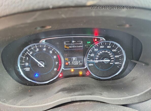 JF2SJAJC2JH554407 2018 SUBARU FORESTER Black ხელსაწყოთა პანელის ხედი