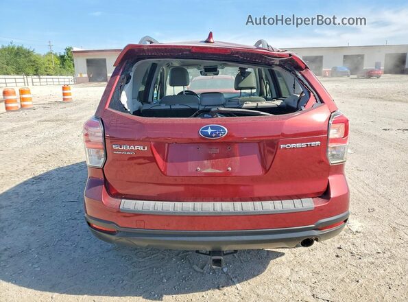 JF2SJAJC6JH527436 2018 SUBARU FORESTER Maroon უკანა ხედი