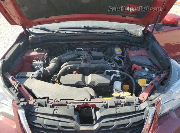 JF2SJAJC6JH527436 2018 SUBARU FORESTER Maroon ძრავის განყოფილების ხედი