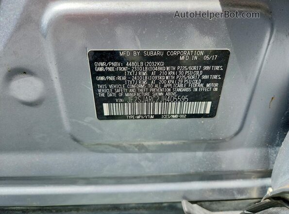 JF2SJARC2JH405595 2018 SUBARU FORESTER Silver Engine compartment view