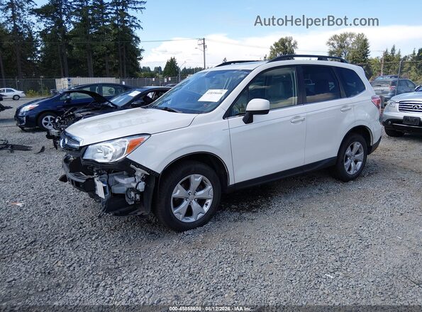 JF2SJARC3GH521882 2016 SUBARU FORESTER White Առջևի ձախ երեք քառորդ տեսարան