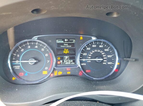 JF2SJARC3HH426403 2017 SUBARU FORESTER Серебряный Вид щитка приборов