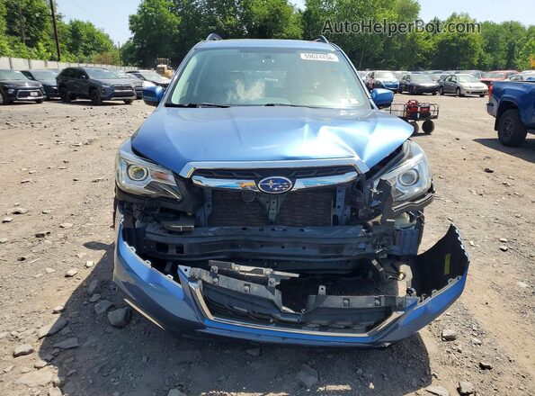 JF2SJARC4HH801408 2017 SUBARU FORESTER Blue Front view